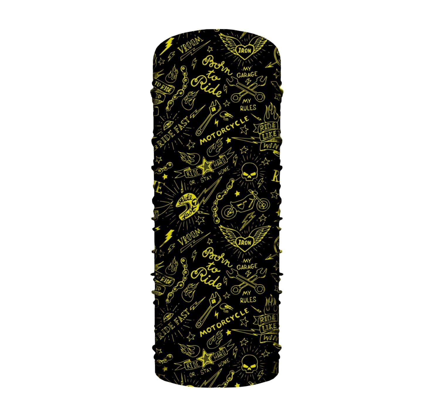 Microfibra Tatoo Moto Amarillo - Pescuezo